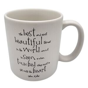 Vintage 2002 Quotable Mugs Helen Keller Positive Message Ceramic Coffee Tea Mug